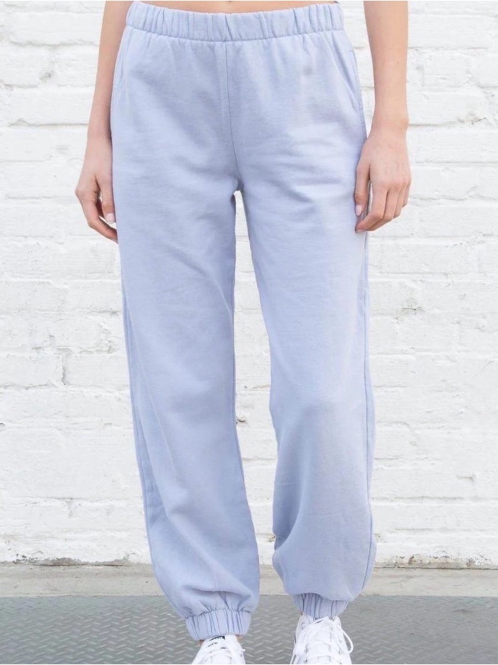 Brandy Melville John Galt Joggers Size Small Sweatpants Gray Purple Blue NWOT